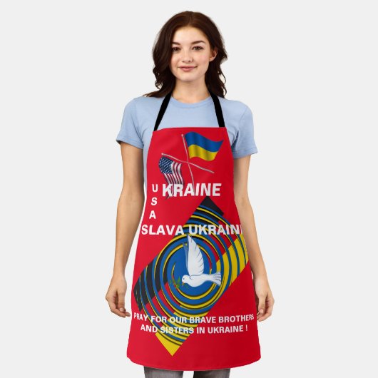 UKRAINE USA SCHÜRZE (Getragen)