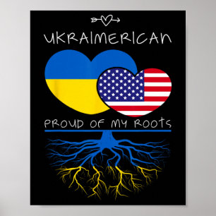 Ukraine USA Stolz auf beide Länder Ukraimerican 1 Poster