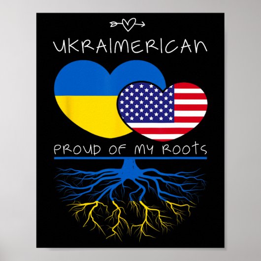 Ukraine USA Stolz auf beide Länder Ukraimerican 1 Poster (Vorne)