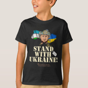Ukraine Usbekistan Wolodymyr Selenskyj Steht Mit T-Shirt