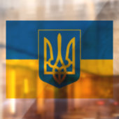 Ukraine-Verbindung, Fensterzeichen, Tryzub, ukrain Fensteraufkleber (Blatt 2)