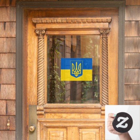 Ukraine-Verbindung, Fensterzeichen, Tryzub, ukrain Fensteraufkleber (Haustür)