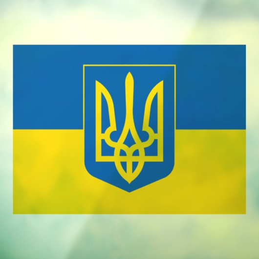 Ukraine-Verbindung, Fensterzeichen, Tryzub, ukrain Fensteraufkleber (Blatt 3)