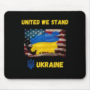 Ukraine Vereinigt Stehen Wir Amerikanische Freunds Mousepad