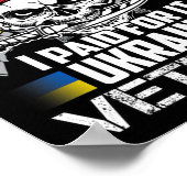 Ukraine Veteran Support Ukraine Map Flag Pride Blu Poster (Ecke)