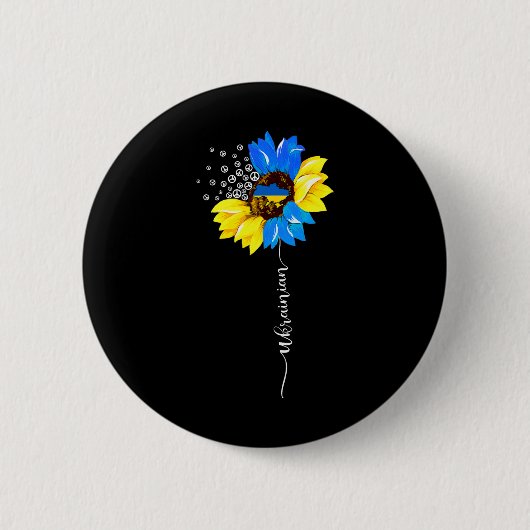 Ukraine Vintage-Flagge1 Button (Vorderseite)