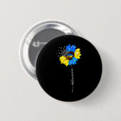 Ukraine Vintage-Flagge1 Button (Vorne & Hinten)