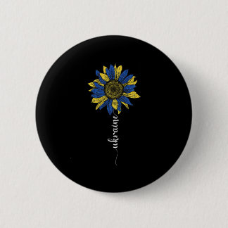 Ukraine Vintage Sonnenblume Ukrainischer Stand mit Button