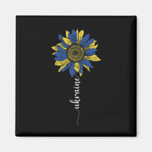 Ukraine Vintage Sonnenblume Ukrainischer Stand mit Magnet