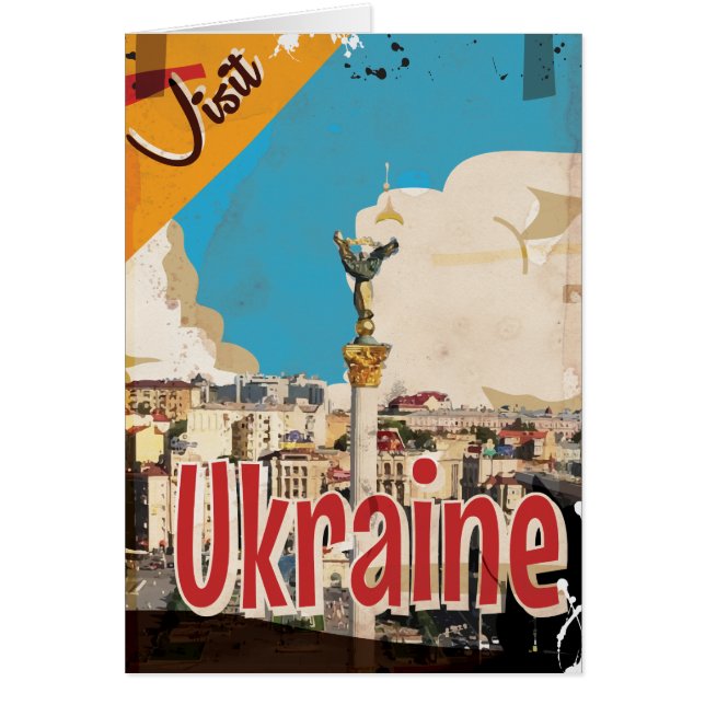 Ukraine Vintage Travel Poster (Vorne)