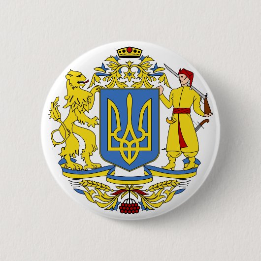 Ukraine-Wappen Button (Vorderseite)