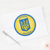 Ukraine-Wappen-Circle-Form Runder Aufkleber (Umschlag)
