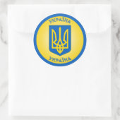 Ukraine-Wappen-Circle-Form Runder Aufkleber (Tasche)