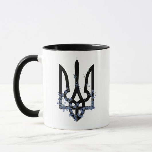 Ukraine. Wappen. Dreizack. Trident.  Tasse (Links)