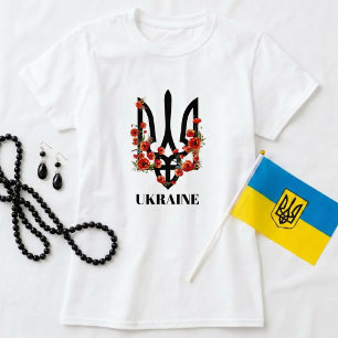 UKRAINE. Wappen. Dreizack. Tryzub.  T-Shirt