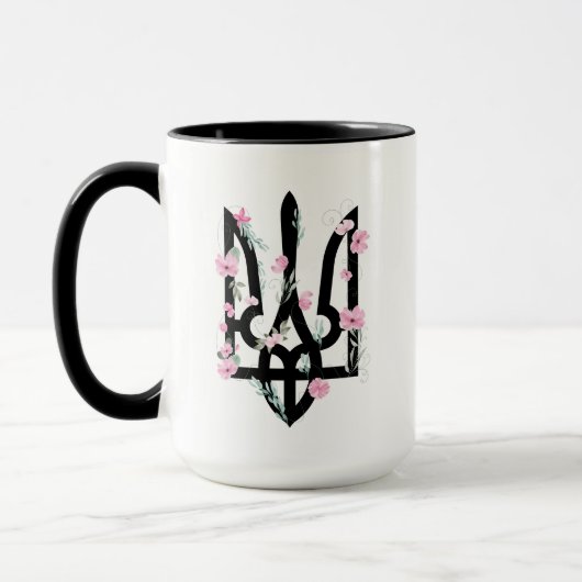 UKRAINE. Wappen. Dreizack. Tryzub. Tasse (Links)