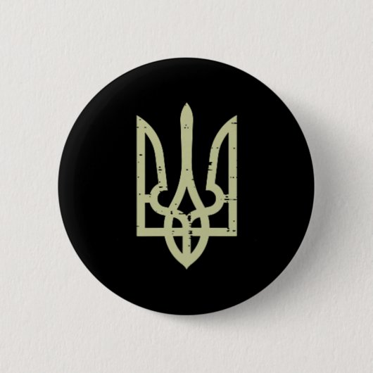 Ukraine-Wappen Dreizack Ukrainisches Symbol Tryzub Button (Vorderseite)