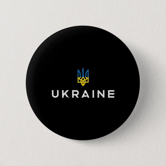 Ukraine-Wappen Emblem Ukrainischer Dreizack Tryzub Button (Vorderseite)