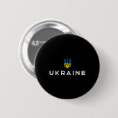 Ukraine-Wappen Emblem Ukrainischer Dreizack Tryzub Button (Vorne & Hinten)