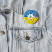Ukraine-Wappen Flagge Blaue Gelbe Taste für Friede Button (Beispiel)