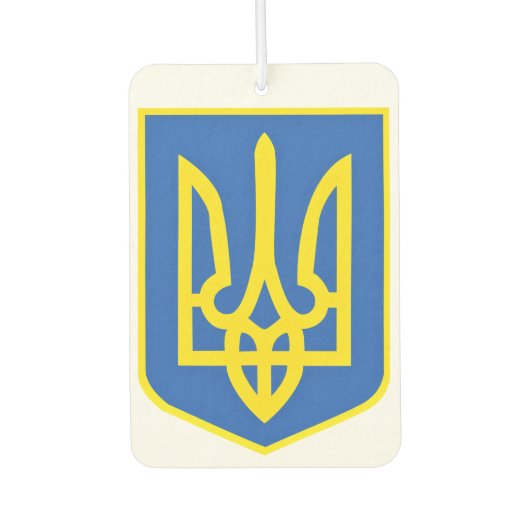 Ukraine-Wappen für Waffenflieger - Freiheit Autolufterfrischer (Vorderseite)