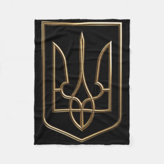 Ukraine-Wappen Gerfalke Dreizack mit Wappen  Fleecedecke