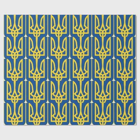 Ukraine-Wappen Geschenkpapier (Flach)