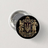 Ukraine Wappen Pin Button (Vorne & Hinten)