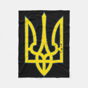 Ukraine-Wappen-Shirt Unterstützen Sie die Ukraine Fleecedecke
