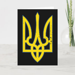 Ukraine-Wappen-Shirt Unterstützen Sie die Ukraine Karte