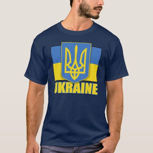 Ukraine-Wappen T-Shirt (Vorderseite)