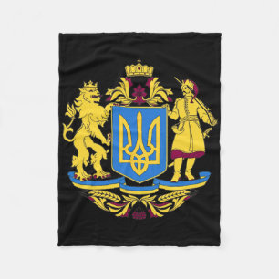 Ukraine-Wappen-T-Shirt-Flagge Fleecedecke