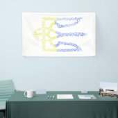 Ukraine-Wappen-Trident-Trendsub-Spiralmuster Banner (Messeveranstaltung)