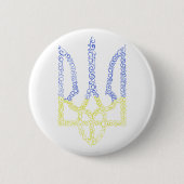Ukraine-Wappen-Trident-Trendsub-Spiralmuster Button (Vorderseite)