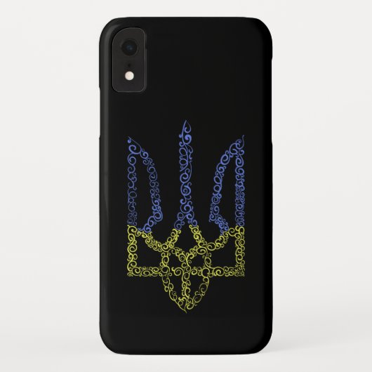 Ukraine-Wappen-Trident-Trendsub-Spiralmuster Case-Mate iPhone Hülle (Rückseite)