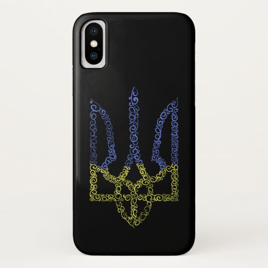 Ukraine-Wappen-Trident-Trendsub-Spiralmuster Case-Mate iPhone Hülle (Rückseite)