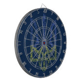 Ukraine-Wappen-Trident-Trendsub-Spiralmuster Dartscheibe (Vorderseite Links)