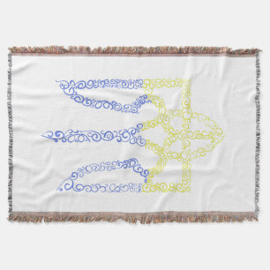 Ukraine-Wappen-Trident-Trendsub-Spiralmuster Decke