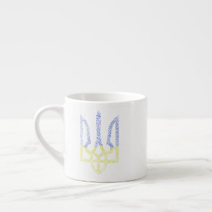 Ukraine-Wappen-Trident-Trendsub-Spiralmuster Espressotasse