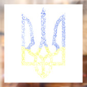 Ukraine-Wappen-Trident-Trendsub-Spiralmuster Fensteraufkleber (Blatt 2)