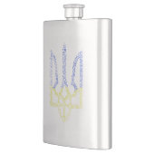 Ukraine-Wappen-Trident-Trendsub-Spiralmuster Flachmann (Links)