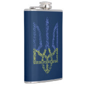 Ukraine-Wappen-Trident-Trendsub-Spiralmuster Flachmann (Rechts)