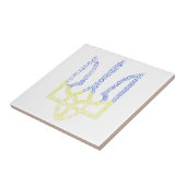 Ukraine-Wappen-Trident-Trendsub-Spiralmuster Fliese (Seite)