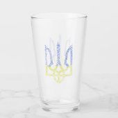 Ukraine-Wappen-Trident-Trendsub-Spiralmuster Glas (Rückseite)