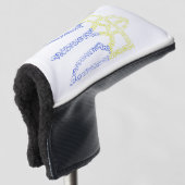 Ukraine-Wappen-Trident-Trendsub-Spiralmuster Golf Headcover (3/4 Vorderseite)