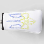 Ukraine-Wappen-Trident-Trendsub-Spiralmuster Golf Headcover (Vorderseite)