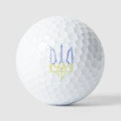Ukraine-Wappen-Trident-Trendsub-Spiralmuster Golfball (Vorderseite)