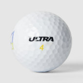 Ukraine-Wappen-Trident-Trendsub-Spiralmuster Golfball (Logo)
