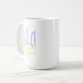 Ukraine-Wappen-Trident-Trendsub-Spiralmuster Kaffeetasse (Vorderseite Links)