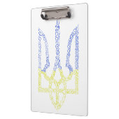 Ukraine-Wappen-Trident-Trendsub-Spiralmuster Klemmbrett (Links)